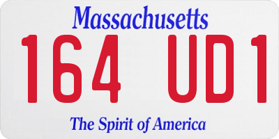 MA license plate 164UD1