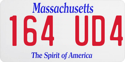 MA license plate 164UD4