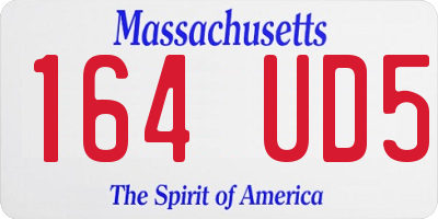 MA license plate 164UD5