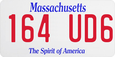 MA license plate 164UD6