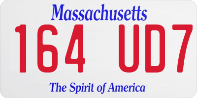MA license plate 164UD7