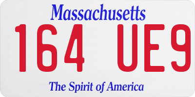 MA license plate 164UE9