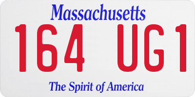 MA license plate 164UG1