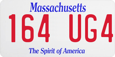 MA license plate 164UG4