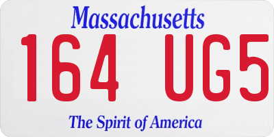 MA license plate 164UG5