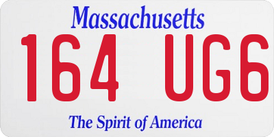 MA license plate 164UG6