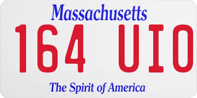 MA license plate 164UI0