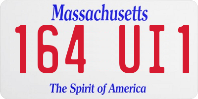 MA license plate 164UI1