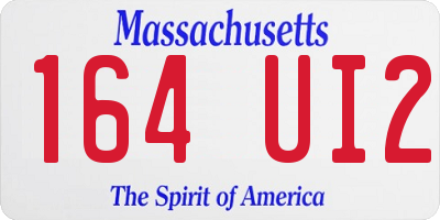 MA license plate 164UI2