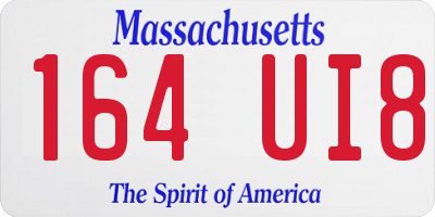 MA license plate 164UI8