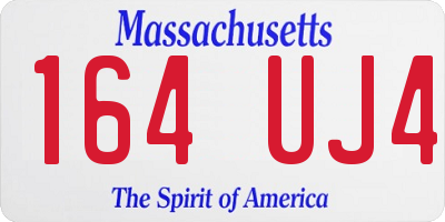 MA license plate 164UJ4