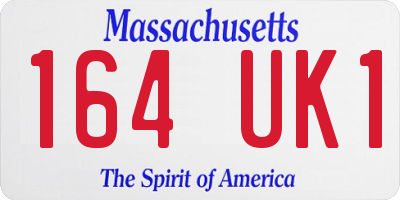 MA license plate 164UK1