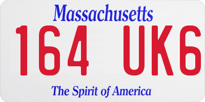 MA license plate 164UK6