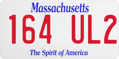 MA license plate 164UL2
