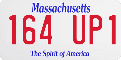 MA license plate 164UP1