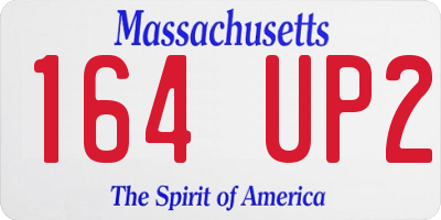 MA license plate 164UP2