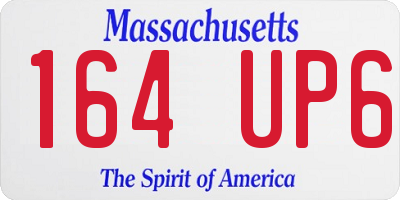 MA license plate 164UP6