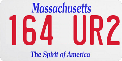 MA license plate 164UR2