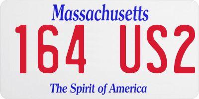 MA license plate 164US2
