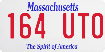 MA license plate 164UT0
