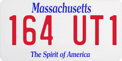 MA license plate 164UT1