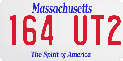MA license plate 164UT2