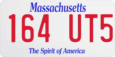 MA license plate 164UT5