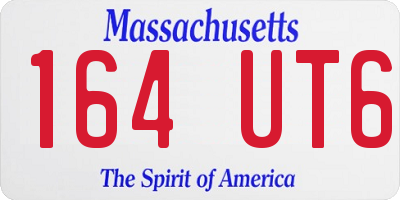 MA license plate 164UT6