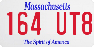 MA license plate 164UT8
