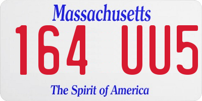 MA license plate 164UU5