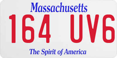 MA license plate 164UV6