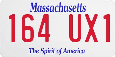 MA license plate 164UX1