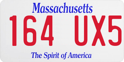 MA license plate 164UX5