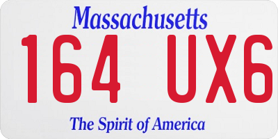MA license plate 164UX6