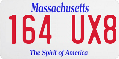 MA license plate 164UX8