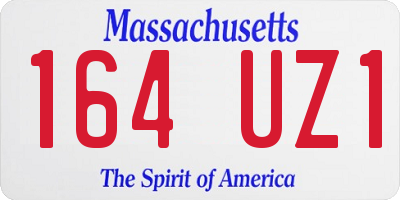 MA license plate 164UZ1
