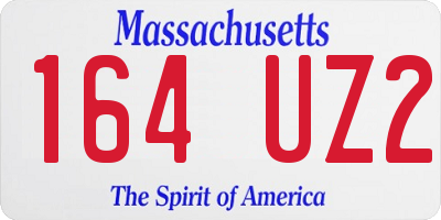 MA license plate 164UZ2