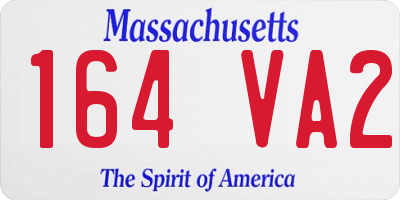 MA license plate 164VA2