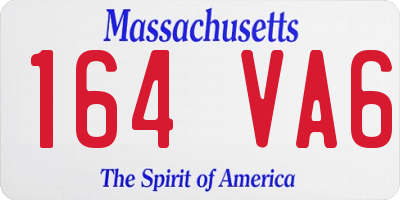 MA license plate 164VA6
