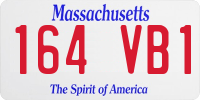 MA license plate 164VB1