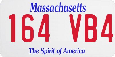 MA license plate 164VB4