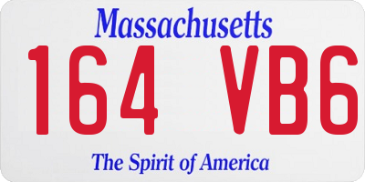 MA license plate 164VB6