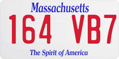 MA license plate 164VB7