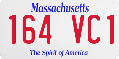 MA license plate 164VC1
