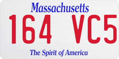 MA license plate 164VC5