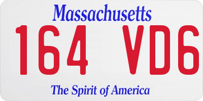 MA license plate 164VD6