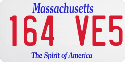 MA license plate 164VE5