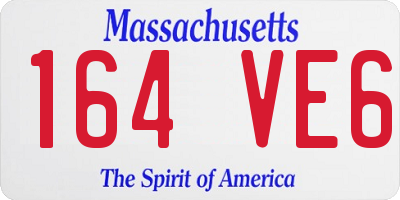 MA license plate 164VE6