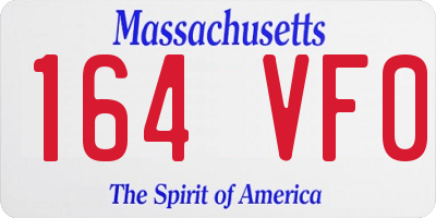 MA license plate 164VF0