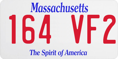 MA license plate 164VF2